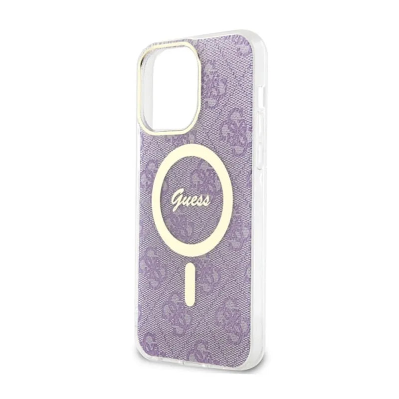 Guess 4G MagSafe - Dėklas skirtas iPhone 14 Pro Max (Violetinė)