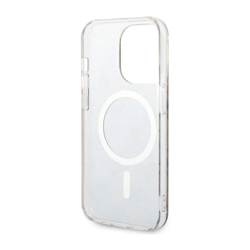 Guess 4G MagSafe – dėklas, skirtas „iPhone 14 Pro“ (rudas)