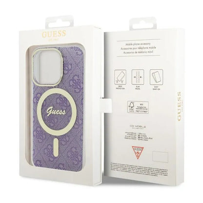 Guess 4G MagSafe – dėklas skirtas „iPhone 14 Pro“ (violetinė)