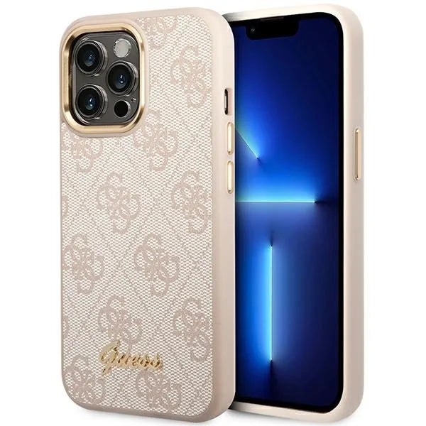 Guess 4G Metal Camera Outline dėklas - dėklas iPhone 14 Pro Max (rožinis)