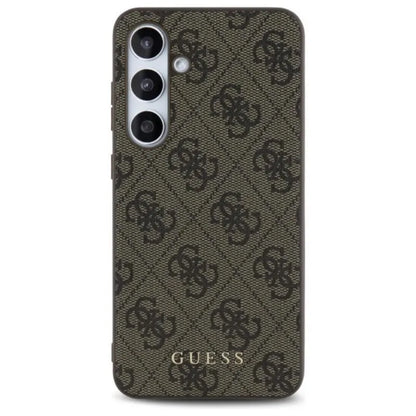 Guess 4G Metal Gold Logo - dėklas Samsung Galaxy S24 FE (rudos spalvos)