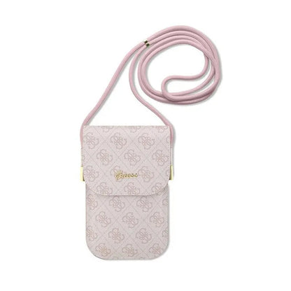 Guess 4G Metal Script Logo - Telefono per pečių krepšys (rožinis)