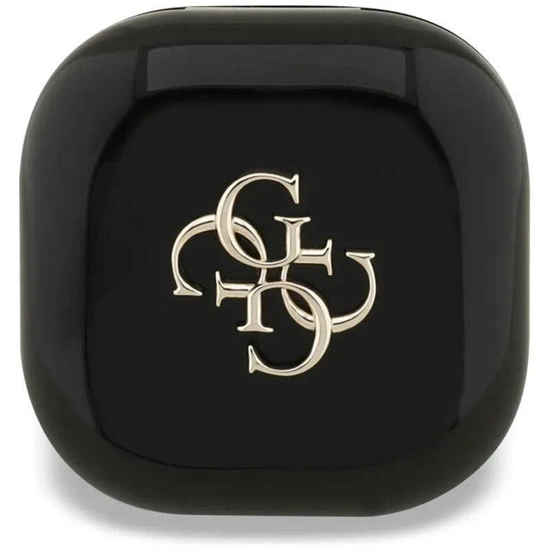 Guess 4G Metalo Logotipas - TWS Bluetooth Ausinės + Įkrovimo dėklas (Juodos)