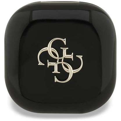 Guess 4G Metalo Logotipas - TWS Bluetooth Ausinės + Įkrovimo dėklas (Juodos)
