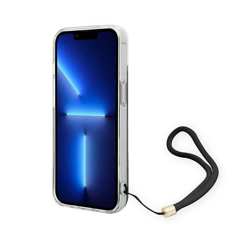 Guess 4G Print Cord - Dėklas iPhone 14 Plus (Juodas)