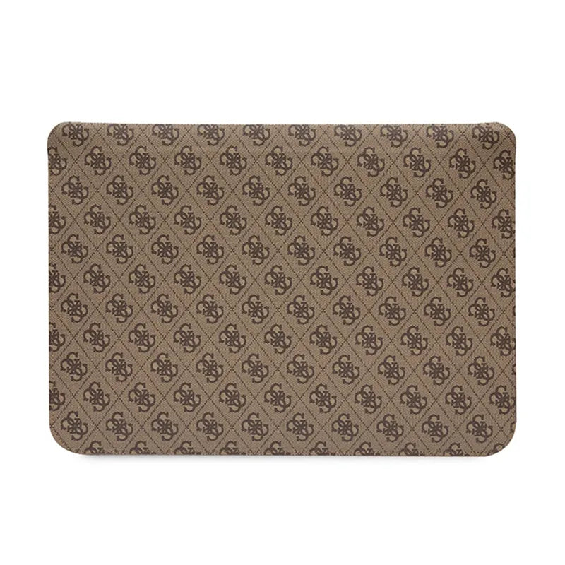 Guess 4G Printed Stripes kompiuterio dėklas - 14 colių nešiojamojo kompiuterio dėklas (rudos spalvos)