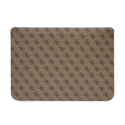 Guess 4G Printed Stripes kompiuterio dėklas - 14 colių nešiojamojo kompiuterio dėklas (rudos spalvos)