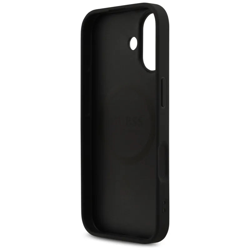 Guess 4G Printed Stripes MagSafe dėklas iPhone 17 (juodas)