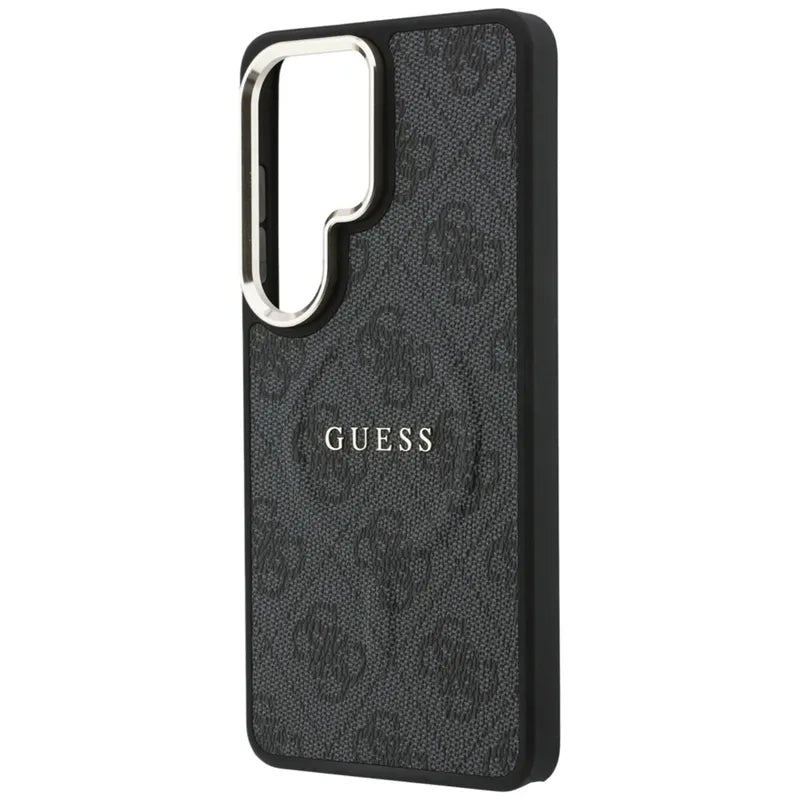 Guess 4G Reljefinis Žiedas MagSafe - Dėklas Samsung Galaxy S26 Ultra (Juodas)