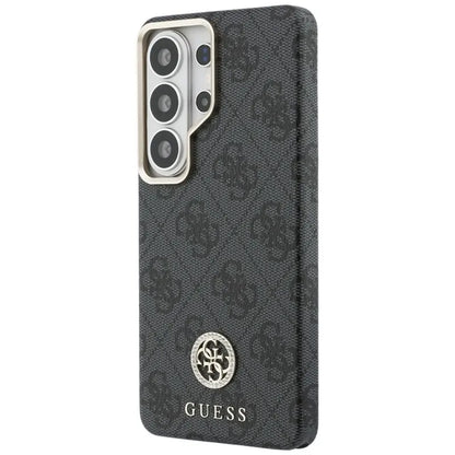 Guess 4G Rhinestone Round Logo MagSafe dėklas - Samsung Galaxy S26 Ultra (Juodas)