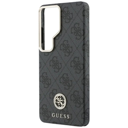 Guess 4G Rhinestone Round Logo MagSafe dėklas - Samsung Galaxy S26 Ultra (Juodas)