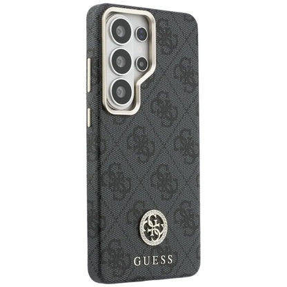Guess 4G Rhinestone Round Logo MagSafe dėklas - Samsung Galaxy S26 Ultra (Juodas)