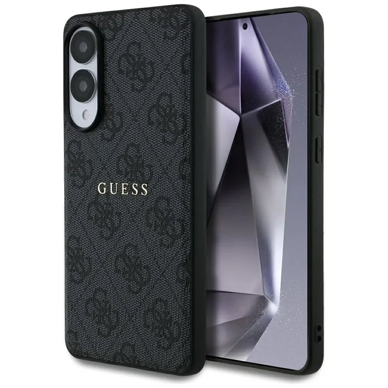 Guess 4G Ring Classic Logo MagSafe - Dėklas Samsung Galaxy S25 Edge (juodas)