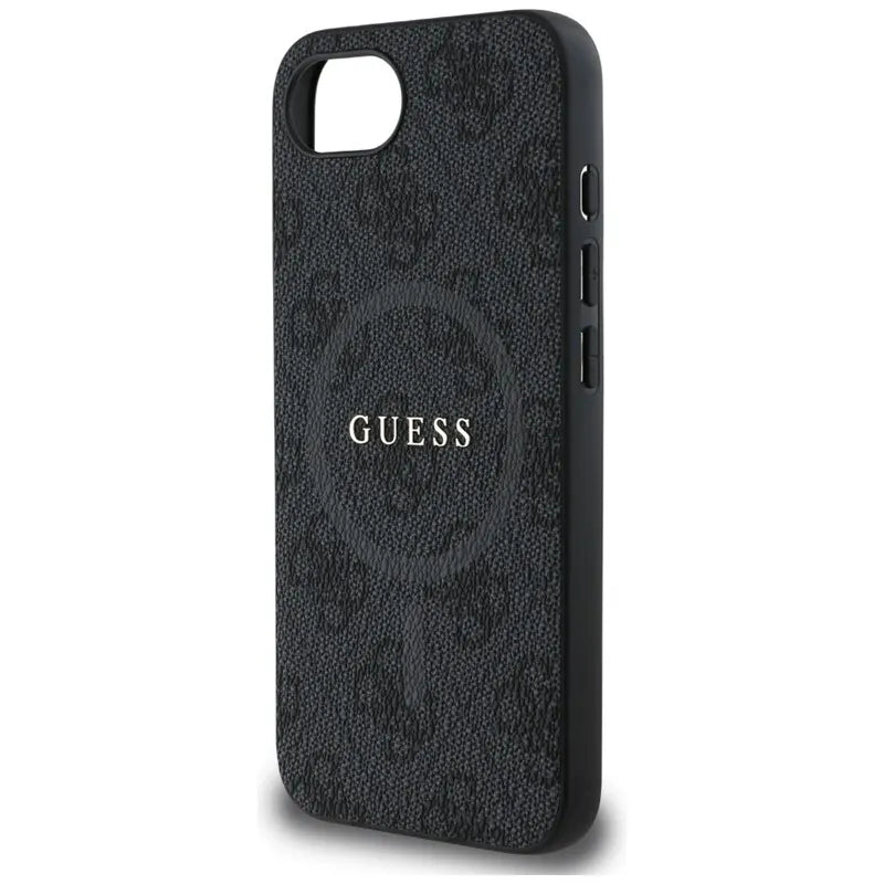 Guess 4G Ring Classic Logo MagSafe - dėklas skirtas iPhone 16e (juodas)