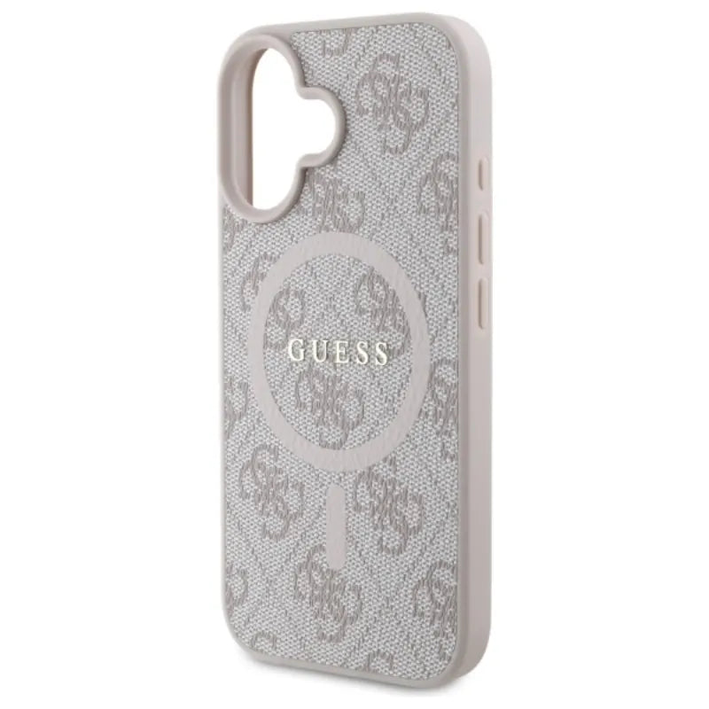 Guess 4G Ring Classic Logo MagSafe - "iPhone 16" dėklas (rožinis)