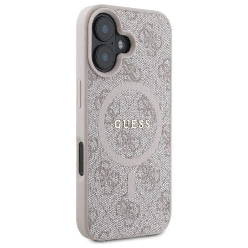 Guess 4G Ring Classic Logo MagSafe - "iPhone 16" dėklas (rožinis)