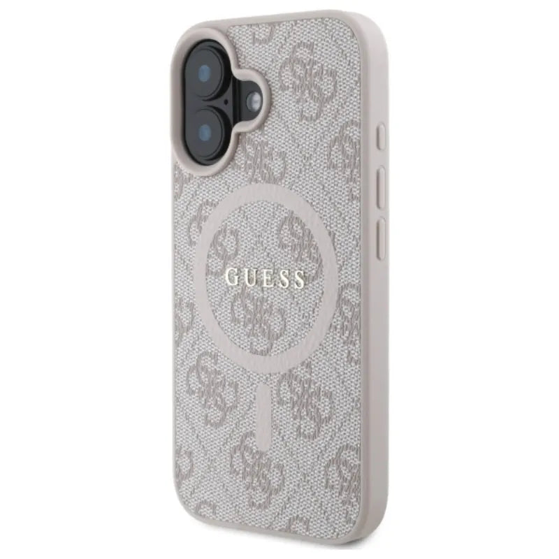 Guess 4G Ring Classic Logo MagSafe - "iPhone 16" dėklas (rožinis)