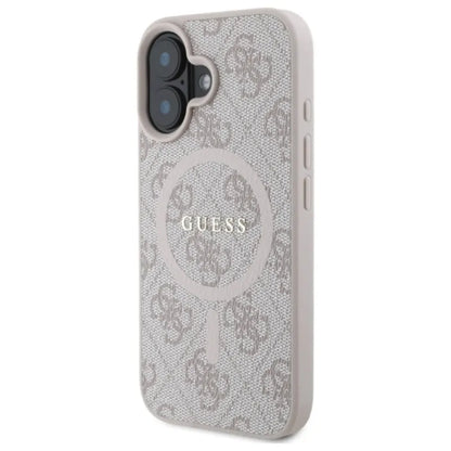 Guess 4G Ring Classic Logo MagSafe - "iPhone 16" dėklas (rožinis)