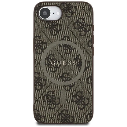 Guess 4G Ring Classic Logo MagSafe – „iPhone 16e“ dėklas (rudas)
