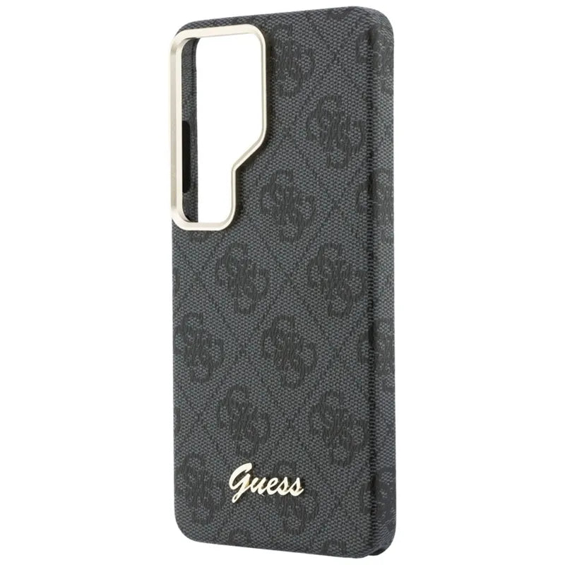 Guess 4G Script MagSafe dėklas - Samsung Galaxy S26 Ultra (juodas)