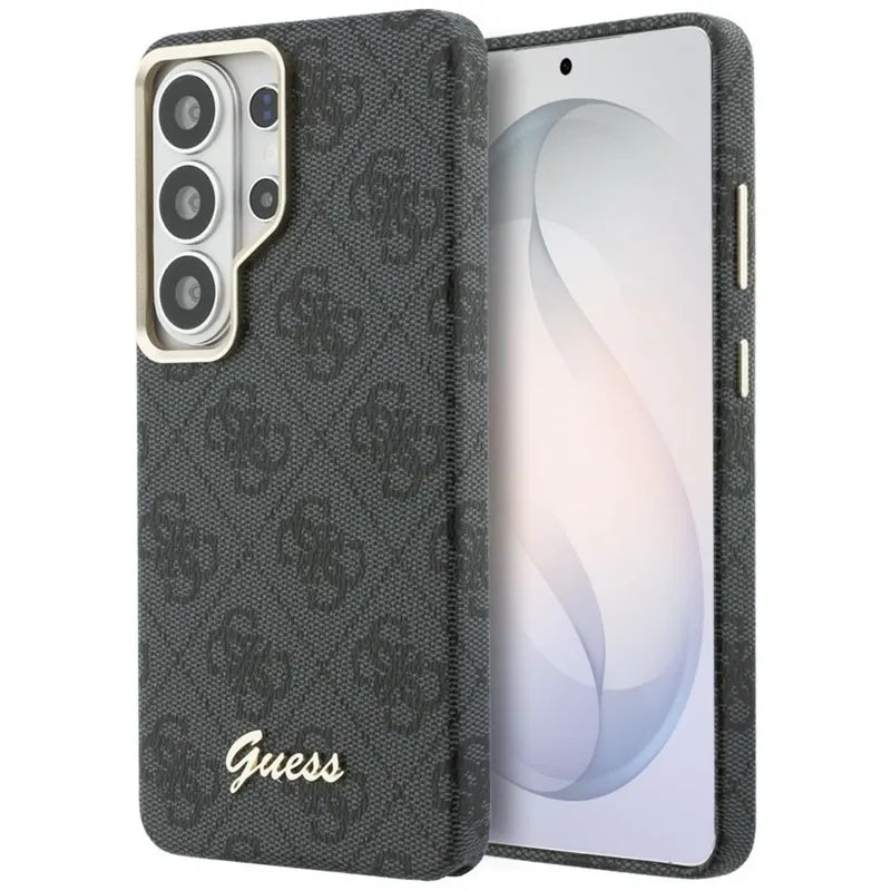 Guess 4G Script MagSafe dėklas - Samsung Galaxy S26 Ultra (juodas)