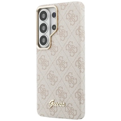 Guess 4G Script MagSafe – dėklas Samsung Galaxy S26 Ultra (rožinis)