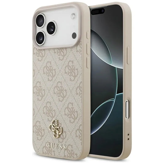 Guess 4G Small 4G ir Klasikinis MagSafe dėklas iPhone 17 Pro Max (rožinis)