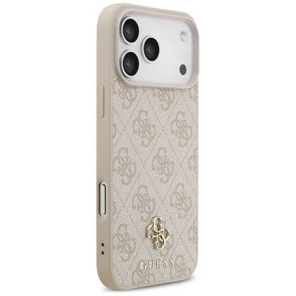Guess 4G Small 4G ir Klasikinis MagSafe dėklas iPhone 17 Pro Max (rožinis)