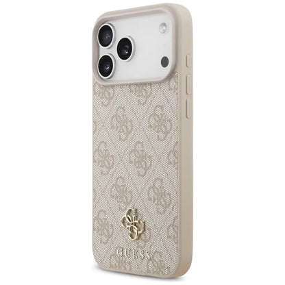 Guess 4G Small 4G ir Klasikinis MagSafe dėklas iPhone 17 Pro Max (rožinis)