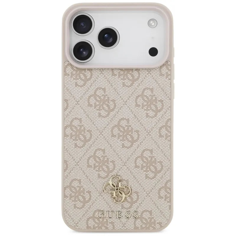 Guess 4G Small 4G ir Klasikinis MagSafe dėklas iPhone 17 Pro Max (rožinis)