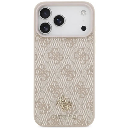 Guess 4G Small 4G ir Klasikinis MagSafe dėklas iPhone 17 Pro Max (rožinis)