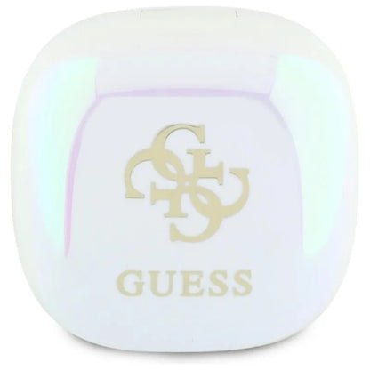 Guess 4G spausdintas logotipas – „Bluetooth“ TWS ausinės + įkrovimo dėklas (balta)
