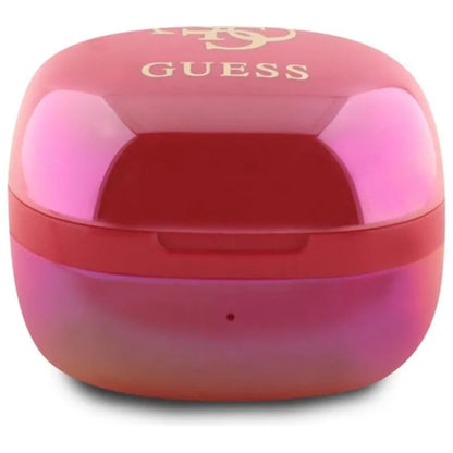 Guess 4G spausdintas logotipas – Bluetooth TWS ausinės su įkrovimo dėklu (Fuksija)