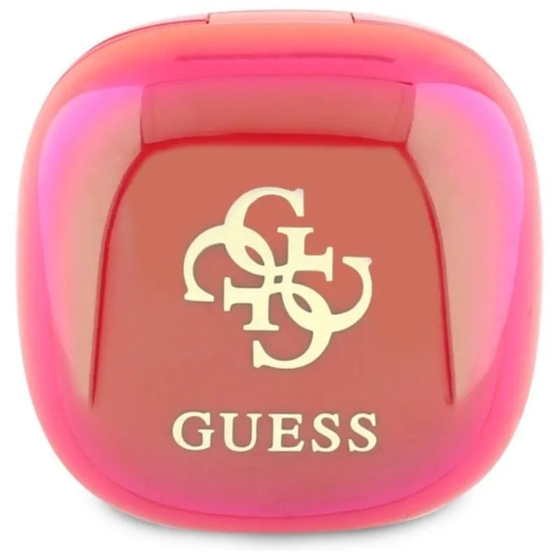 Guess 4G spausdintas logotipas – Bluetooth TWS ausinės su įkrovimo dėklu (Fuksija)