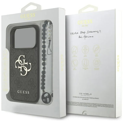 Guess 4G Strap 4G Classic Logo - Dėklas iPhone 17 Pro (juodas)