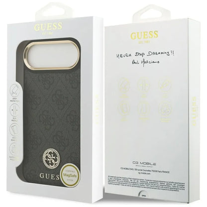 Guess 4G Strass Logo MagSafe dėklas iPhone Air (juodas)