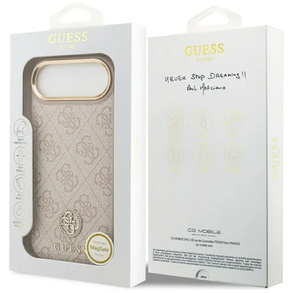 Guess 4G Strass Logo MagSafe dėklas iPhone Air (Rožinis)
