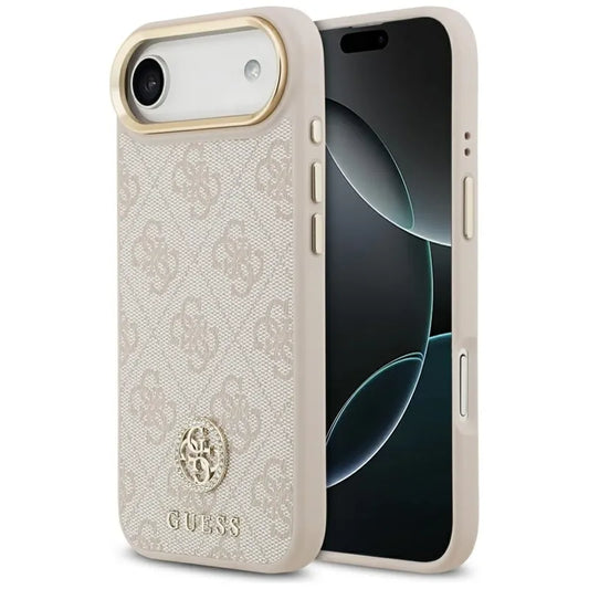 Guess 4G Strass Logo MagSafe dėklas iPhone Air (Rožinis)