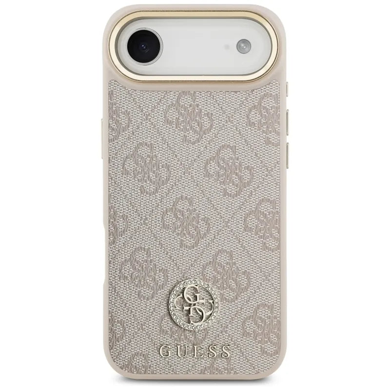 Guess 4G Strass Logo MagSafe dėklas iPhone Air (Rožinis)