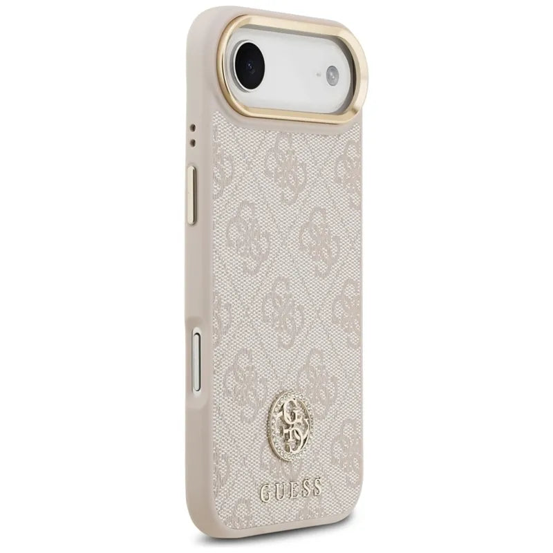 Guess 4G Strass Logo MagSafe dėklas iPhone Air (Rožinis)