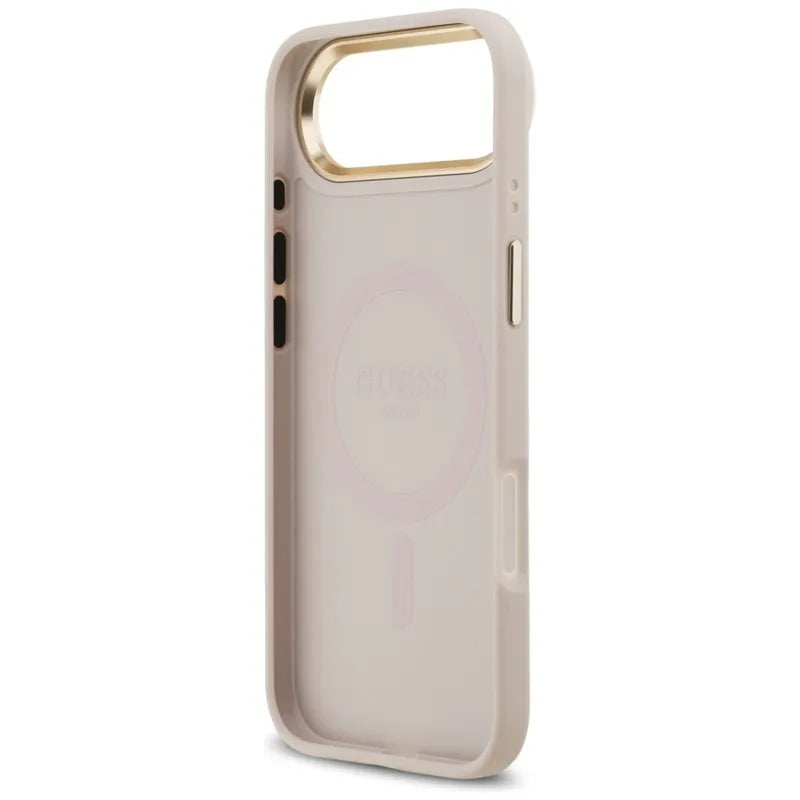 Guess 4G Strass Logo MagSafe dėklas iPhone Air (Rožinis)