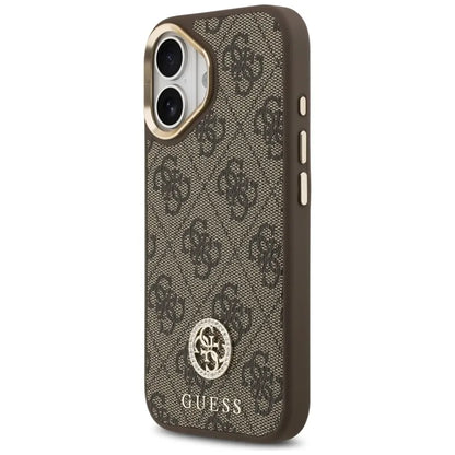 Guess 4G Strass Logotipas MagSafe - dėklas iPhone 17 (Rudos)