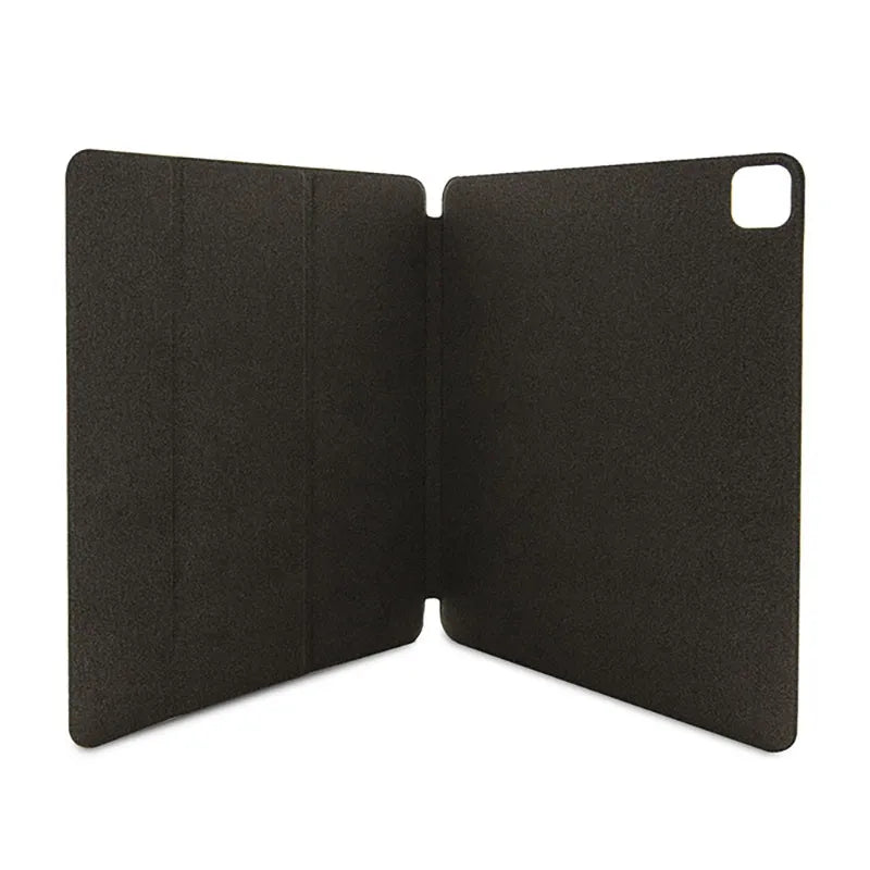 Guess 4G Stripe Allover – dėklas, skirtas iPad Pro 12.9" (2022–2020) (rudos spalvos)