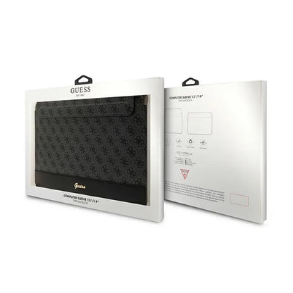 Guess 4G Stripe Metal Logo kompiuterio dėklas - 14 colių nešiojamojo kompiuterio dėklas (juodas)