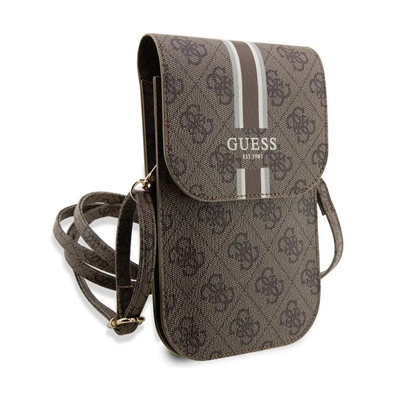 Guess 4G Stripes – Telefoninė rankinė per petį (ruda)