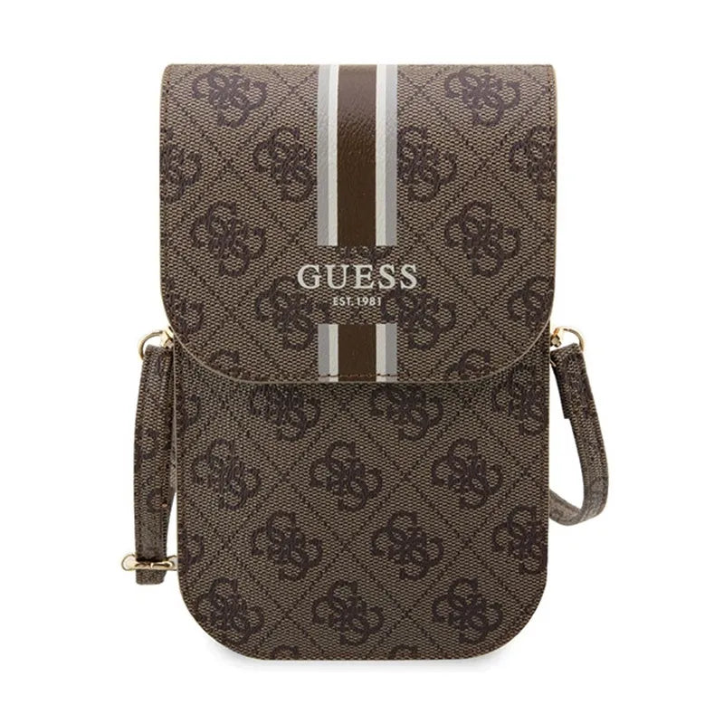 Guess 4G Stripes – Telefoninė rankinė per petį (ruda)