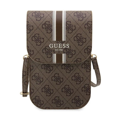 Guess 4G Stripes – Telefoninė rankinė per petį (ruda)