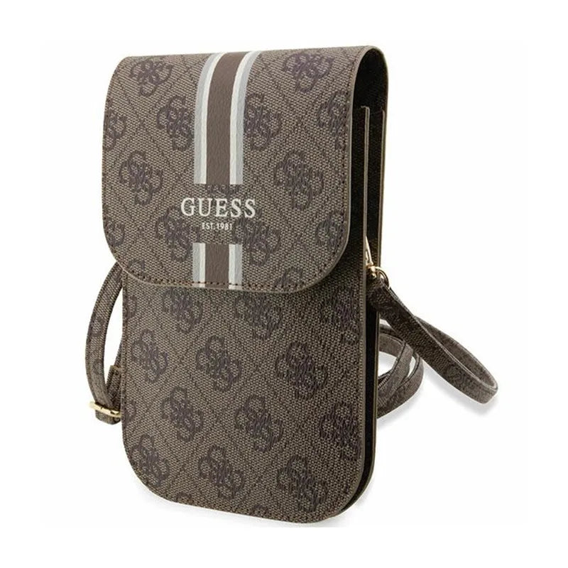 Guess 4G Stripes – Telefoninė rankinė per petį (ruda)