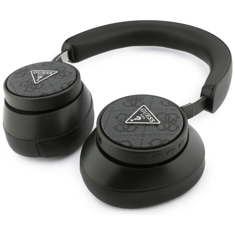 Guess 4G Triangle Logo - Belaidės ausinės virš ausies Bluetooth V5.4 ENC (Juodos)
