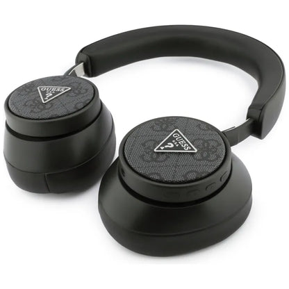 Guess 4G Triangle Logo - Belaidės ausinės virš ausies Bluetooth V5.4 ENC (Juodos)